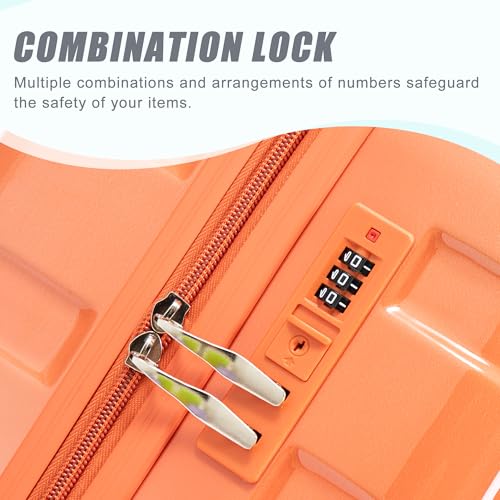 Image of Hardshell Luggage, Durable PC Suitcase with Double Spinner Wheels, 20 /24 /28