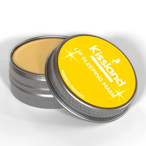 KISSLAND - Lip Balm Reparador Labial Sabor Mango 15g - Mascarilla Labios Noche Hidratante Labios - Balsamo Labial Protector Labial - Cacao Labios Secos y Agrietados - Lip Sleeping Mask - Lip Mask