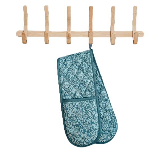 Catherine Lansfield Kitchen Majestic Stag Cotton Double Oven Glove Green