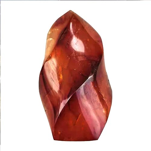 Cristal de quartz rouge cornaline, flamme agate naturelle pour déco maison