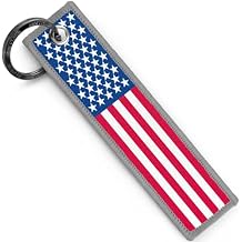 KEYTAILS Keychains, Premium Quality USA Flag Key Tag for Auto, Motorcycle, Backpacks, Gift