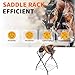 HDYEGY Folding Saddle Rack Heavy Duty Freestanding Horse Saddle Stand Detachable Saddle Rack Stand with Bottom Storage for English & Western Saddles