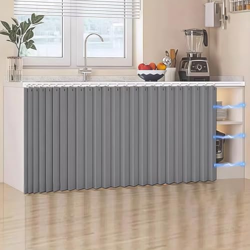 Magnetic Cabinet Curtain,Under Sink Curtain for Closet,Invisible Rod-Free Design Folding Door Accordion Doors,for Sliding Doors,
