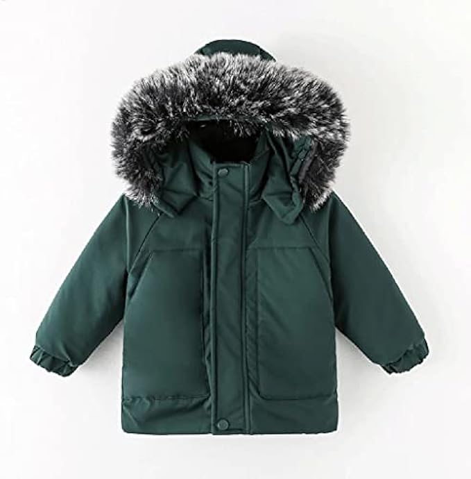 LEPSJGC Winter Parka Cotton-Padded Warmth Snow Jackets Children Outerwear Kids Outfits Coats (Color : A, Size : 130)