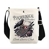 VAMSII Psychological Thrillers Reader Gifts Crime Scene Crossbody Bag True Crime Book Lovers Gifts (USPsychologicalCross)