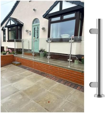 Stainless Steel Glass Balustrade Railing Posts - Modern Design for Stairway, Yard, and Decking Framed Glass Balusters System