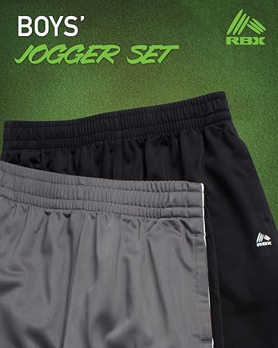 Image of RBX Boys' Sweatpants - Active Tricot Joggers Warm-Up Track Pants (2 Pack)