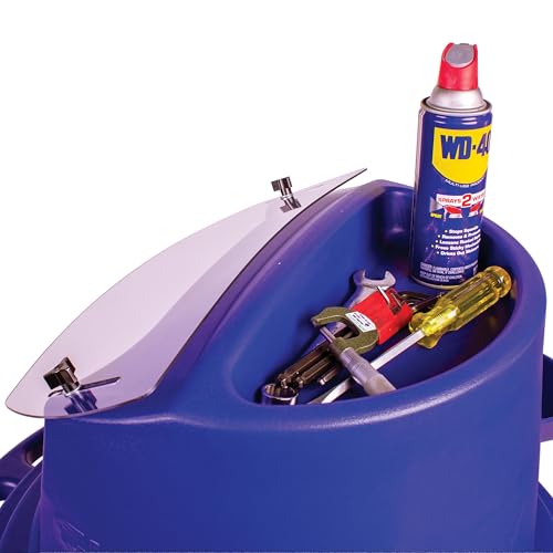 Image of Guardair CC250 Chip Collector Bin Lid, Lightweight Polyethylene, Chemical-Resistant, Fits 55 Gallon Drum or 44 & 55 Gallon Barrels, Front Drip Tray