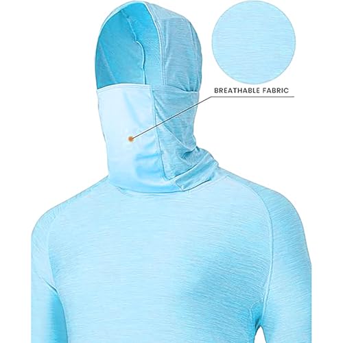 Men's Sun Protection Hoodie UPF 50+ Fishing Hiking Shirt Lightweight Long Sleeve UV Rash Guard Cooling Hoodies3
