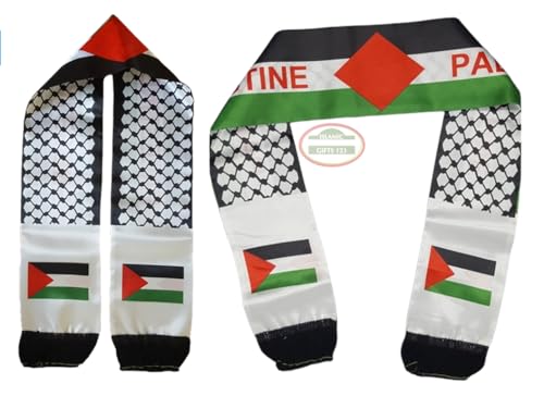 2 Pack Palestine Flag Scarf Silk Neck Scarf Palestinian Scarfs Arab Gifts Palestine Bandana 6 X 53 Inch