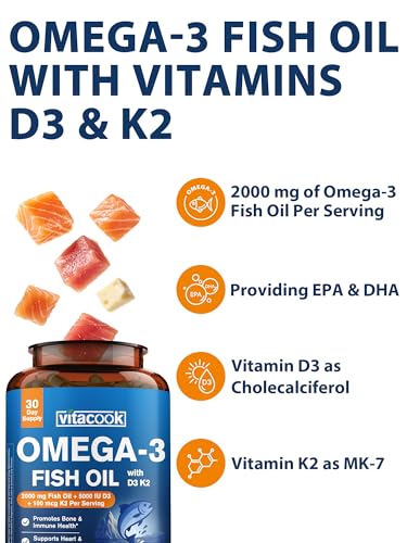 Vitacook Omega 3 Fish Oil with Vitamins D3 & K2