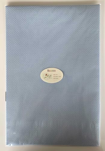 Image of Aida Cloth 11 Count Cross Stitch Fabric,19x28inch (11CT,Sky Blue)