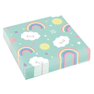 Amscan 9904302 20 servetten Rainbow & Cloud, motief