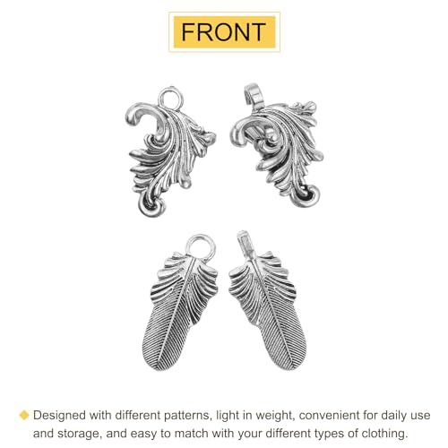 Image of uxcell Vintage Sweater Clips, Cape Cloak Clasp Retro Cardigan Clips Shawl Collar Clasp Dress Shirt Brooch Clip