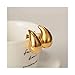 Elegant Gold Teardrop Stud Earrings, Glossy Curved Design, Fashion Statement Jewelry