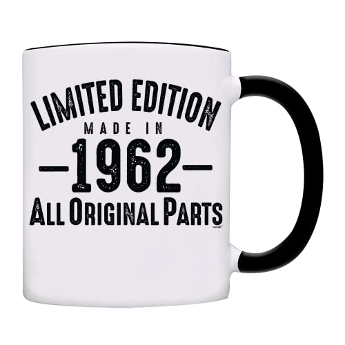 Mug 1962-60th Birthday Gifts Limited Edition Made In 1962 All Original Parts Coffee Mug-1962-0071-Black