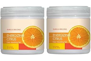 SMELLS BEGONE Air Freshener Odor Absorber Gel with Invigorating Citrus Scent