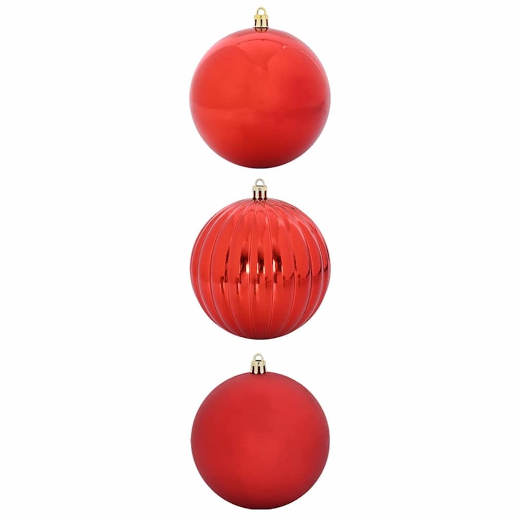 Ensemble de Boules de Noël XXL 3 pcs Rouge Plastique,Décorations de Noël,1.5kg-42018856