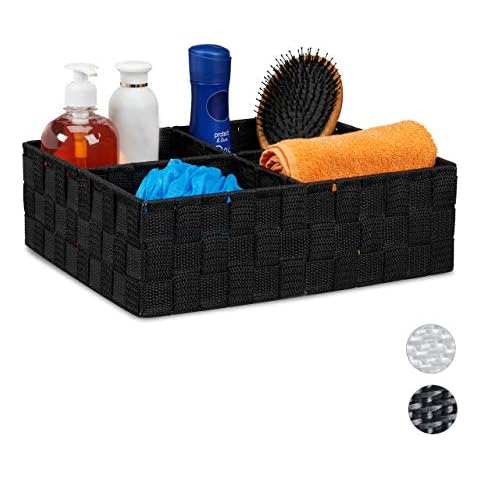 Relaxdays Aufbewahrungskorb mit 4 Fächern Cover