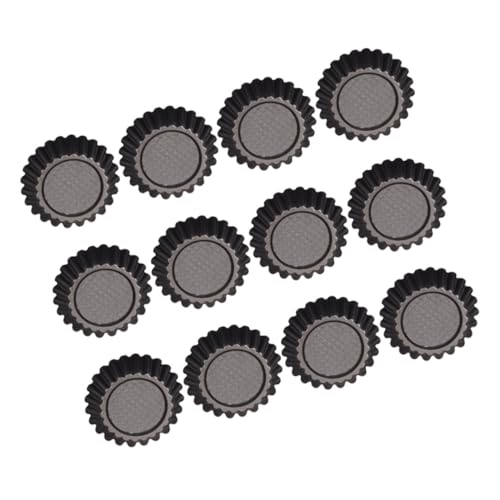 Lurrose 12 piezas Molde para Repostería Revestimiento Antiadherente Molde para Tartaletas y Magdalenas Diseño Compacto y Ligero Fácil de Desmoldar y Limpiar