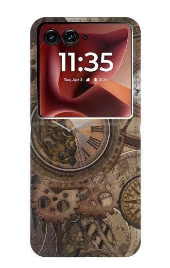 Housse Moto Razr 60 Ultra style boussole steampunk idéale pour protéger votre écran au quotidien