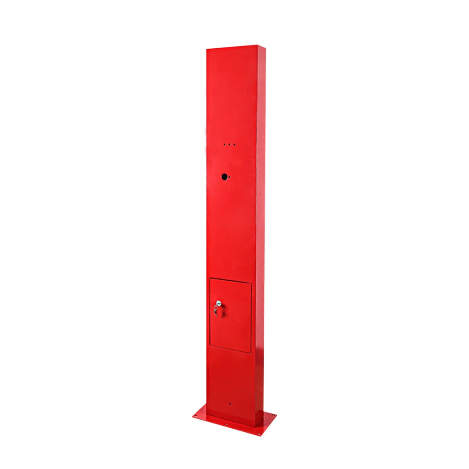 Supporto per Stazione di Ricarica EV,Colonnina di Ricarica Autoportante,Alto 66,9 Pollici,Dispone di Un Armadietto con Serratura Impermeabile e Resistente(Red)