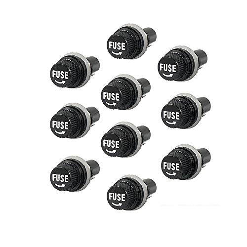 10 portafusibili da 5 x 20 mm montati su pannello