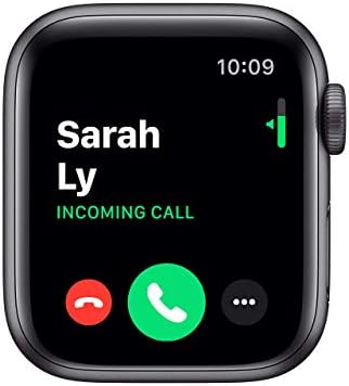 Apple Watch Series 5 (GPS, 40mm) - Space Grey Aluminium Case with Black Sport Band (Renewed)