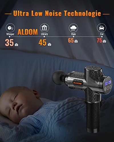 Massagepistole für Muskelmassage, Tiefenmassagegerät mit 30 verstellbaren Stufen, 8 Massageköpfen und LCD-Display 4800 U/min, zur Linderung von Schmerzen und Muskelsteifheit 3