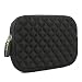 External Hard Drive Sleeve, Evecase Universal Anti-Shock Diamond Portable Neoprene Carrying Sleeve Case with Zipper for 2.5" External Hard Drives, GPS and External Batteries - Black