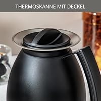 KRUPS Duothek Thermo Filterkaffeemaschine, zwei separate Isolierkannen und Brühvorgänge, sehr gute Isolierleistung, Ein-und-Aus-Schalter mit Kontrolleuchten, 2 x 8 Tassen, Schwarz, KT8501 – Ansicht 3