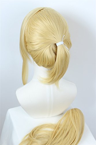 Image of Linfairy Womens Blonde Wig Costume Cosplay Wig + 50cm Ponytail