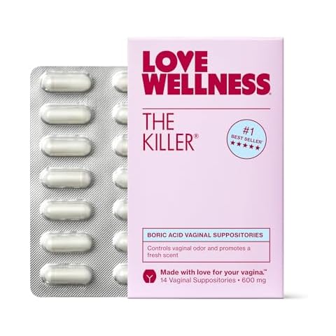 Love Wellness The Killer | Boric Acid Suppositories for Women | Vaginal Suppository for Healthy pH Balance & Vaginal Odor Control to Promote Fresh Scent | Vaginal Health Support | 14 Count Cover