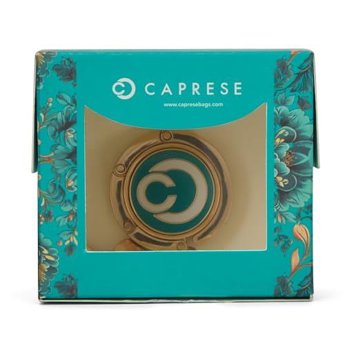 Image of Caprese Mnemonic Detachable Purse Hook for Table /Desk - Portable Bag Hanger & Holder Accessory, Luxury Zinc Alloy | Holds up to 7 kg (Teal)