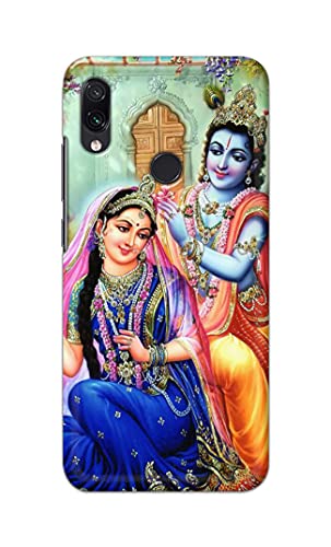 Image of Printed Hard Back Cover Case for Mi Redmi Note 7 | Mi Redmi Note 7 Pro | Mi Redmi Note 7S Back Cover (Radha Krishna) -1803