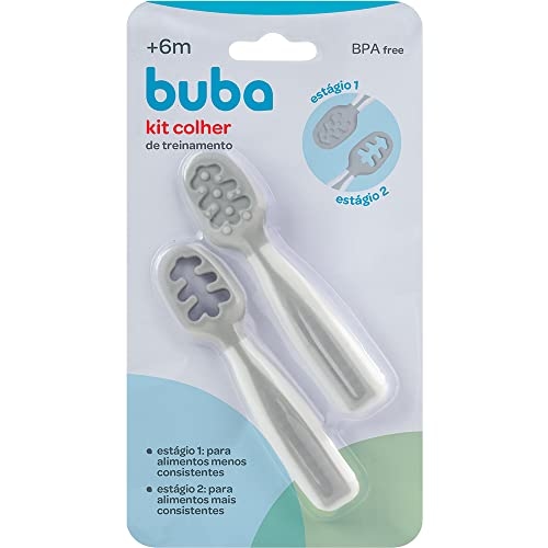 Kit Colher De Treinamento Cinza, Buba