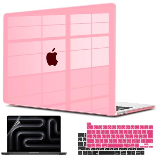 Teryeefi MacBook Pro 13 �C���` �P�[�X 2022 2021 2020-2016 TOUCH BAR �Ή�(���f���FA2338 M1 M2/A2251/A2289), �X���� �y�� �ی�J�o�[��JIS���{��L�[�{�[�h�J�o�[���t���ی�t