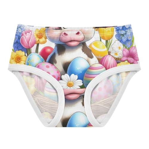 Girls Underwear Toddler 2t Cotton Panties for Girl Florals Briefs Kids Undies Cute Cow Nest Easter Eggs