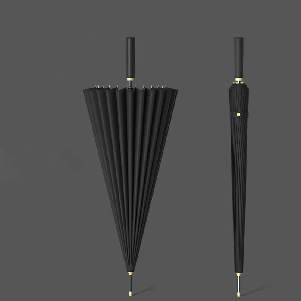 Duży parasol 24 żebra mocne wiatroszczelne włókno szklane Bumbersoll długi uchwyt ręczny biznes golf bumbershoot outdoor kobiety mężczyźni wiele kolorów KS46