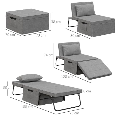 Lit d'appoint une place pliant gris pour éviter les matelas gonflables - 4