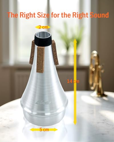 image for Libretto Trumpet Mute, Small Straight Practice Mute, All Aluminum, AC0