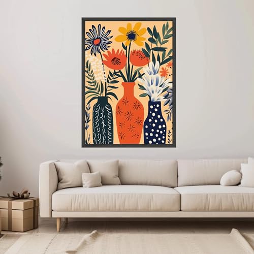 Tableau fleurs colorees XINBAO decoration murale maison grand format toile moderne