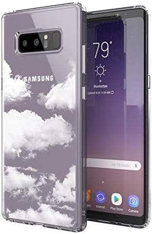 MOSNOVO Galaxy Note 8 Case, Cloud Pattern Clear Design Printed Transparent Plastic Back Hard Case with TPU Bumper Protective Case Cover for Samsung Galaxy Note 8