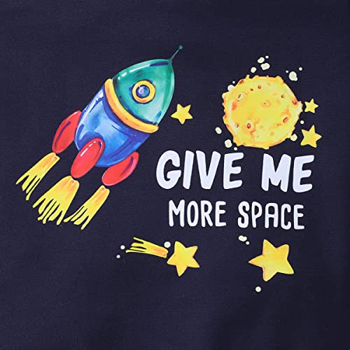 Nubeehoho Toddler Boy Fall Clothes Cartoon Black Graphic Hoodie Kids Cute Pullover Sweatshirts With Kangaroo Pocket Size 7（Wing-8127） #TOP2