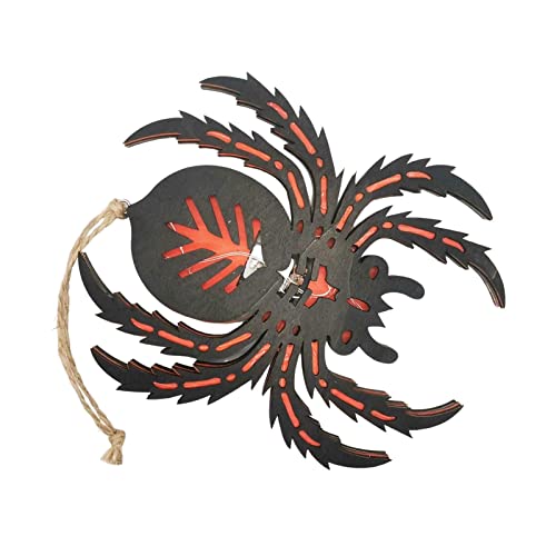 Aferzov Luz de araña de Techo | Cadena de Luces Colgantes de araña para pasillos, árboles, césped, mesas,Adornos de lámpara de araña de Halloween de Madera para Jardines, Bares, Patios, porches Cover