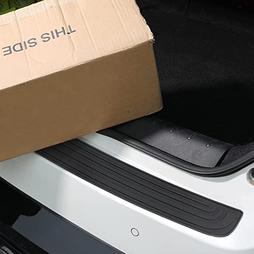 Car Rear Bumper Protector Guard, Anti-Scratch Non-Slip Trunk Door Entry Cover, Luggage Compartment Back-Up Protection Strip, Car Accessories Universal For Auto Suv Trunk (Black/35.43"X2.75" ) #TOP3