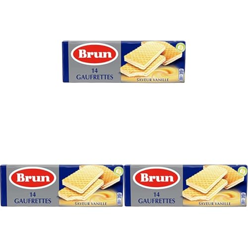 Brun Gaufrettes Vanille, 146g (Lot de 3)