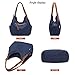 Worldlyda Women Canvas Hobo Purse Multi Pocket Tote Shopper Shoulder Bag Casual Top Handle handbag with Embroidery Ethnic