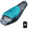 Forceatt Winter sleeping bag, 0 °C – 20 °C sleeping bag for adults, waterproof and breathable outdoor sleeping bag, mummy sleeping bag, ultra-light for camping, travel and outdoor activities.