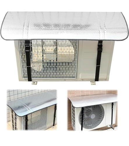 Image of AC Outdoor Unit Protector Cover | Waterproof & Heat Resistant Insulation Sheet | Heavy Duty AC Outdoor Cover for 1.5 Ton Split AC | Sun, Rain & Dust Protection Aluminium Triple Layer (Pack Of 2)